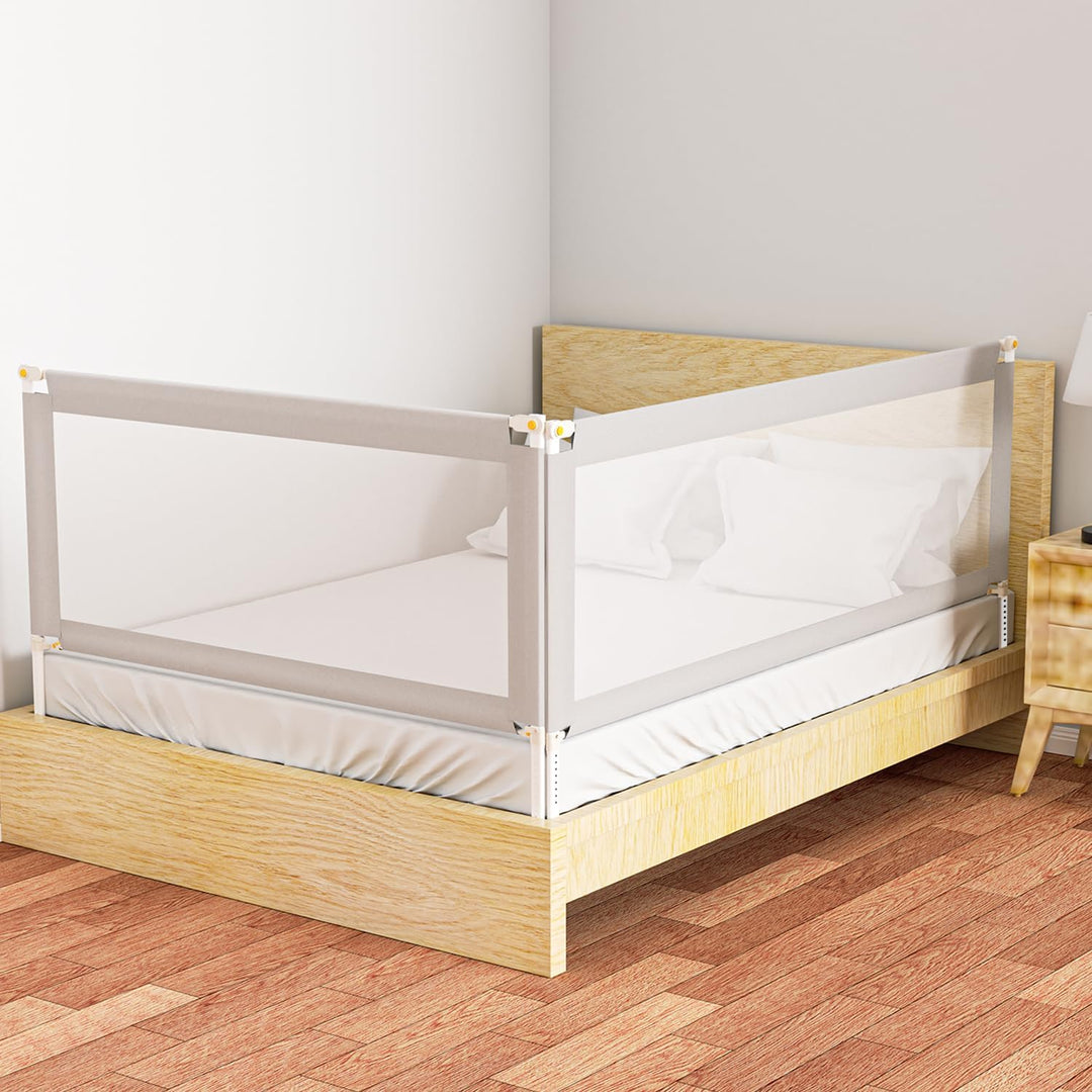 Eulenke Bettgitter Klappbar 150 cm, Bettgitter Rausfallschutz, Bettschutzgitter für Kinder Höhenvers