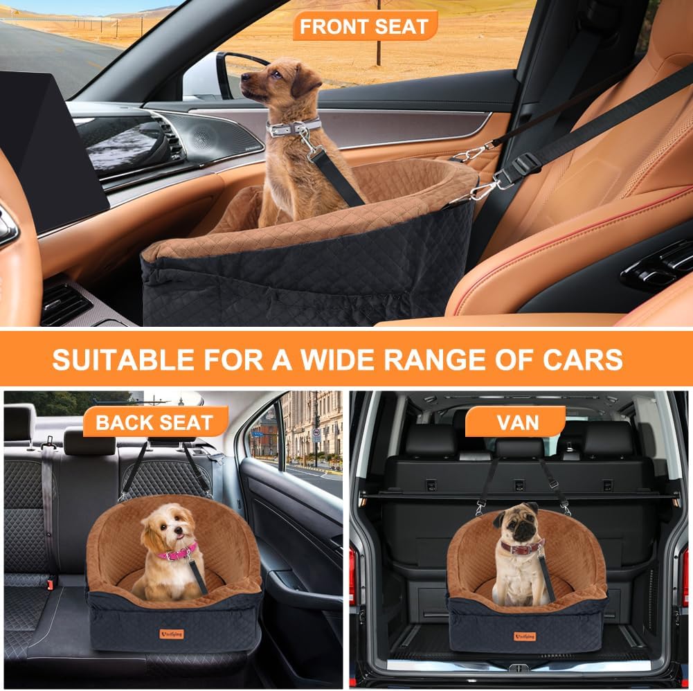 Vivifying Hundeautositz für kleine und mittelgrosse Hunde, abnehmbare und waschbare Sitzerhöhung für