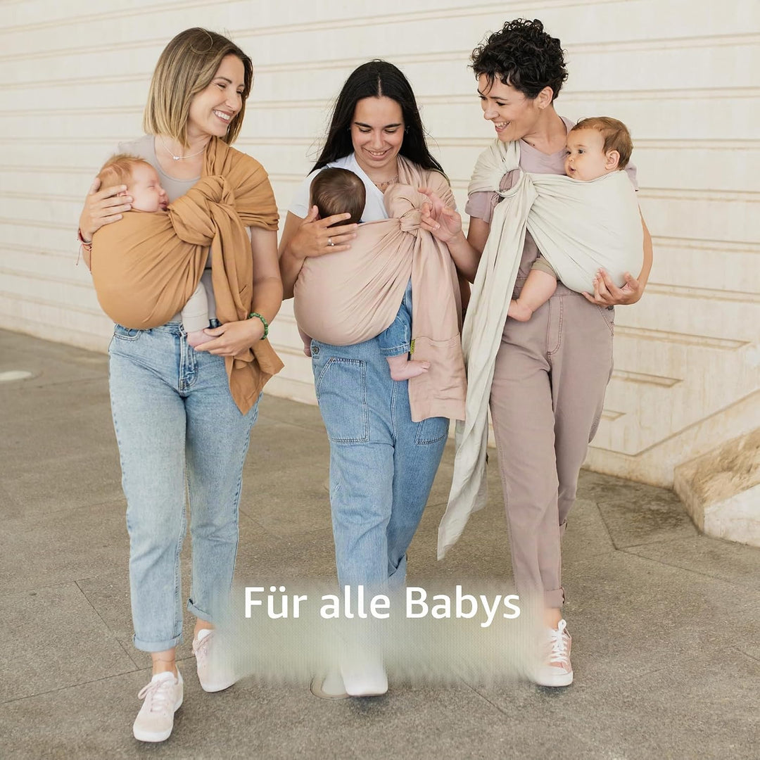 Boba Ringschlinge Babytrage – Neugeborene bis Kleinkinder, leicht und atmungsaktiv, hüftgesund, Vord