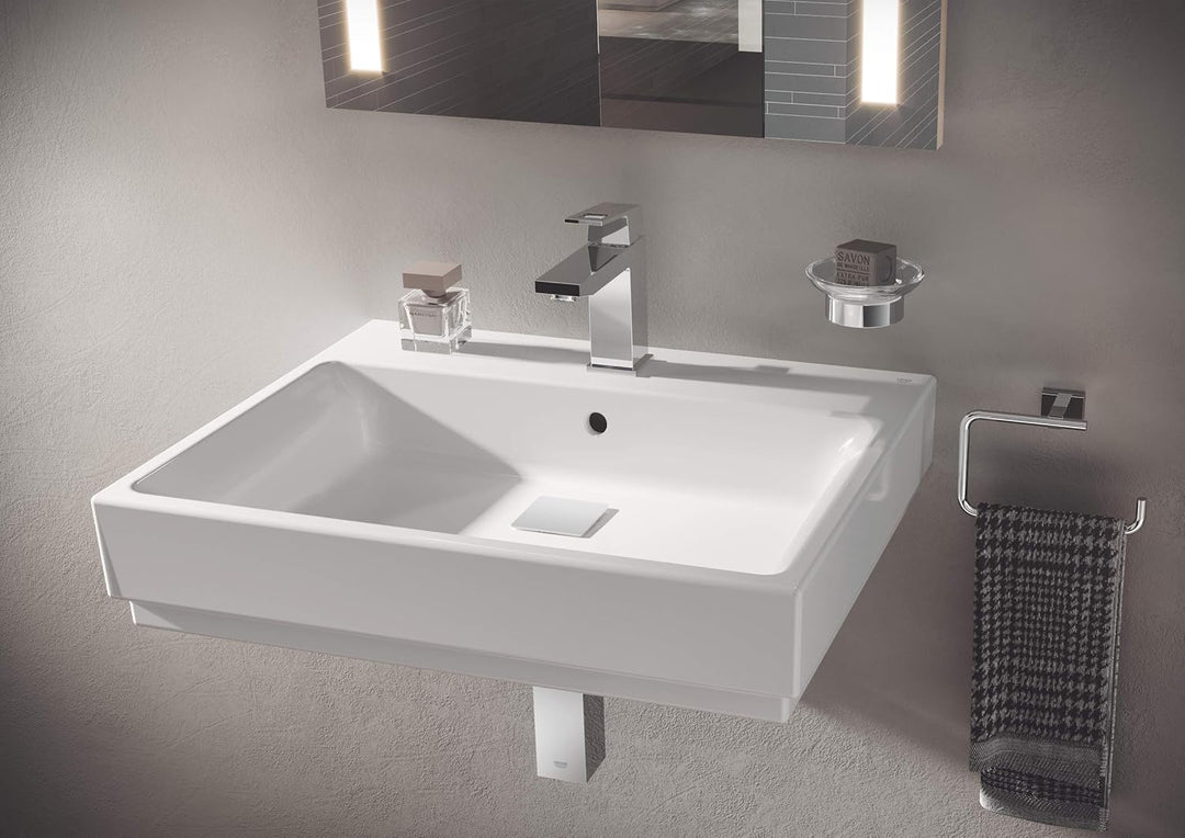 GROHE Eurocube | Wanne - Wannenarmatur | mit HANDBRAUSE, Wandhalter und Schlauch | 23141000 & Eurocu