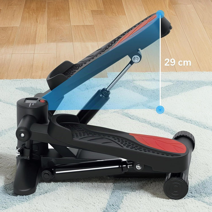 SPORTNOW Mini-Stepper für Zuhause Stepper Hometrainer mit LCD-Display, Fitness-Stepper bis 100 kg fü