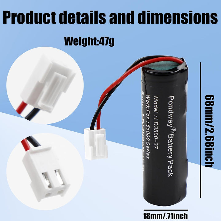 3500mAh 3.7V BFN18650 1S1P Ersatzakku Kompatibel mit Leifheit Dry &amp; Clean 51000, 51002, 51113, 51114