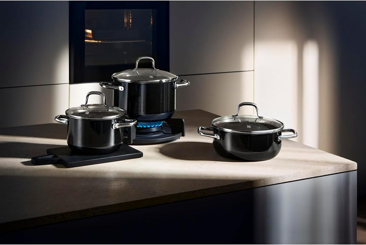 WMF Fusiontec Essential Stielkasserolle, 16 cm ohne Deckel, kleiner Topf 1,3l, Kochtopf klein, Nudel