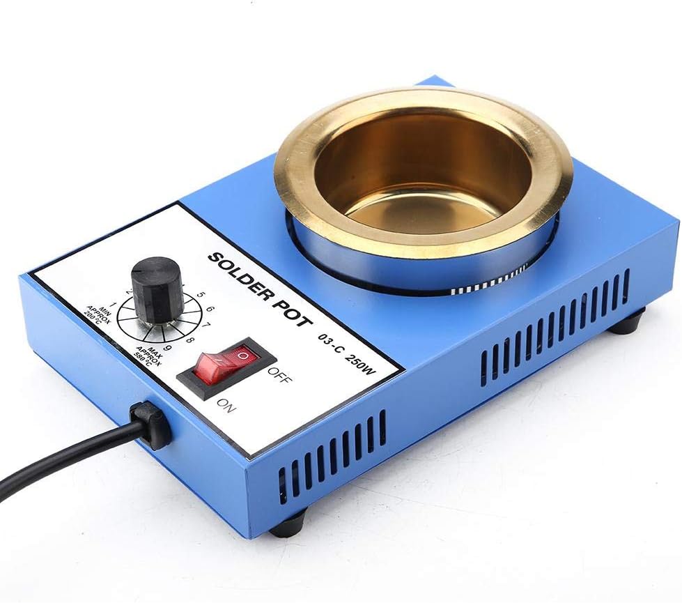Löttopf, 220V 100mm Elektronischer Thermostat-Schaltkreis Löttopf Entlötbad 300W, 250W (optional) (E