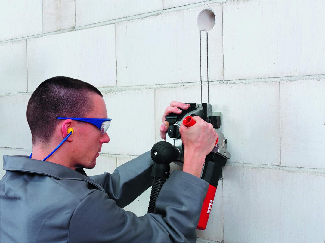 Flex Mauerschlitzer MS 1706 FR Set (schiebender, ziehender Schnitt, Schnitttiefe 0-35 mm, Nutbreite