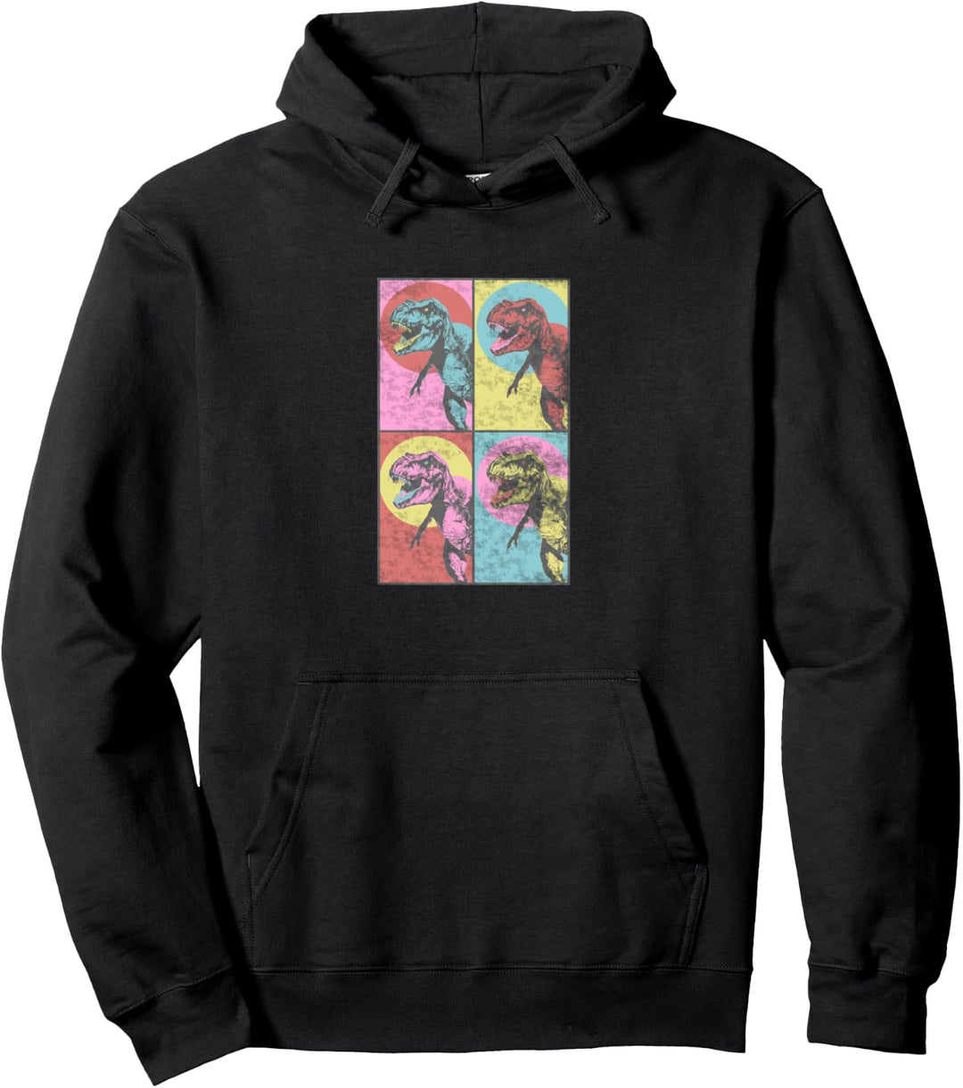Jurassic World T-Rex Dinosaur Four Square Pullover Hoodie