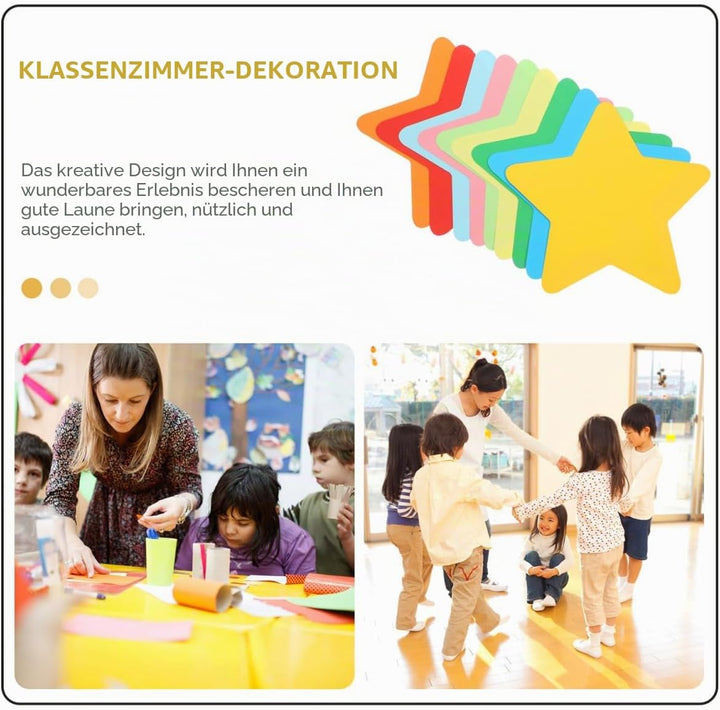 Bunte Papierausschnitt Sterne 90 Stück 15x15cm Papierdeko Für Diy Bastelprojekte Kinderzimmer Pinnwa