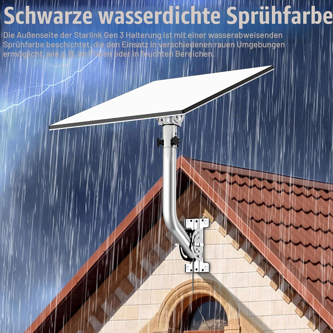 Starlink Halterung, Wandhalterung Standard Gen 3 für Starlink, 360° verstellbar, kompatibel mit Star