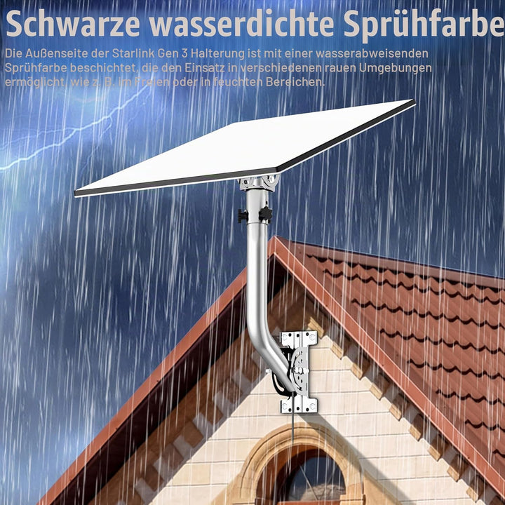Starlink Halterung, Wandhalterung Standard Gen 3 für Starlink, 360° verstellbar, kompatibel mit Star
