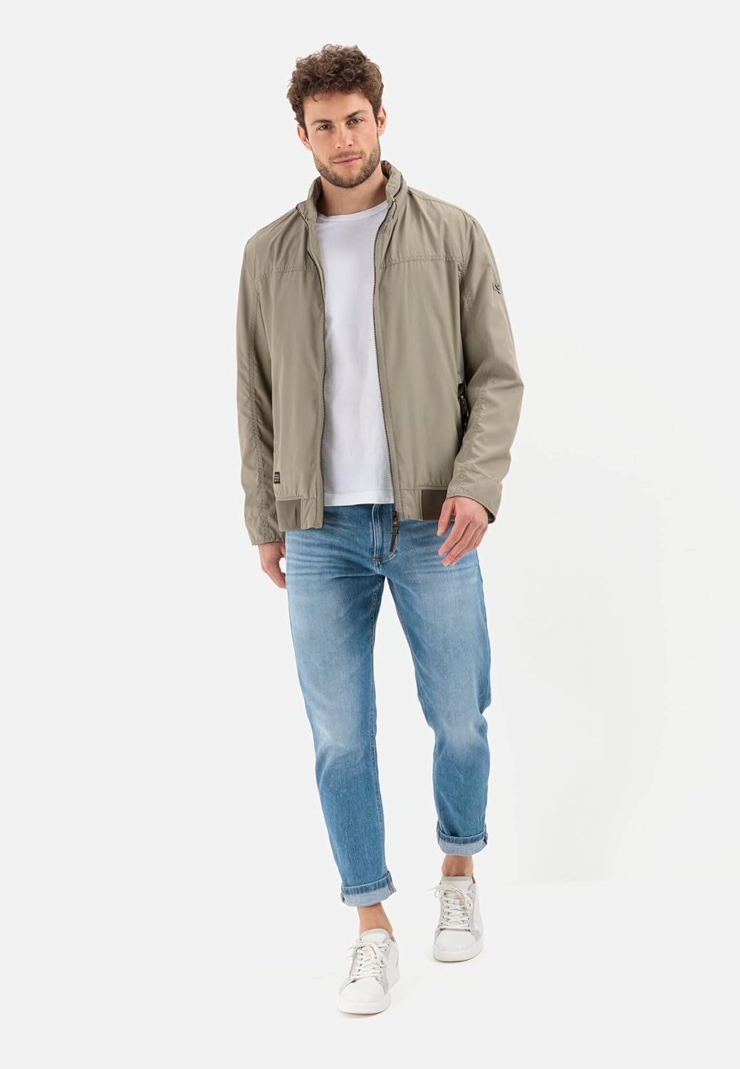 camel active Herren Leichter Blouson aus recyceltem Polyester 52 Khaki, 52 Khaki