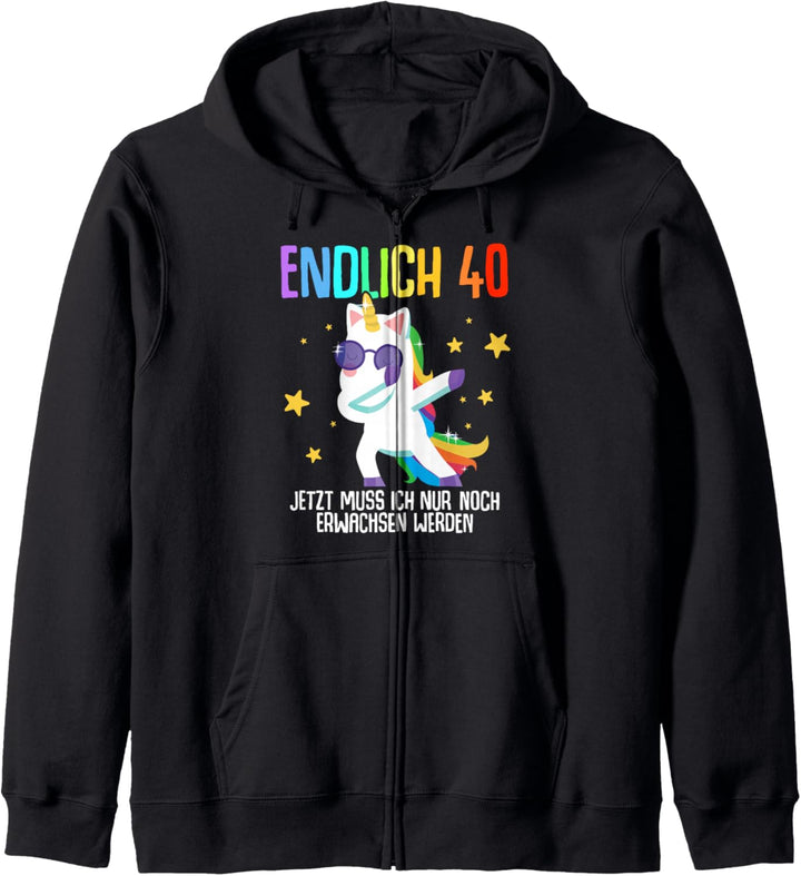 40. Geburtstag Mann Frau 40 Jahre 1984 Deko Lustig Geschenk Kapuzenjacke