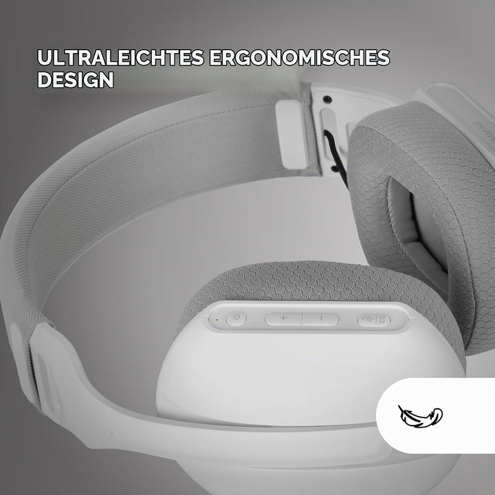 Mars Gaming MHW-PRO, Kabelloses Gaming-Headset ARGB Flow, 3D Surround Sound 7.1, Bluetooth 5.3 + 2.4