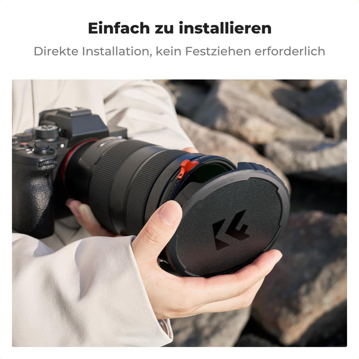 K&F Concept 82mm Objektivdeckel für K&F Concept Variabler ND Filter Graufilter, 82mm