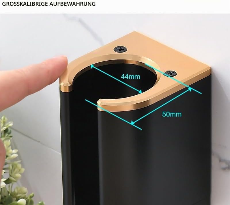 GENCAM Wandhalterung für Dyson Airstrait Glätteisen, Metall-Organizer-Aufbewahrungsregal, geeignet f