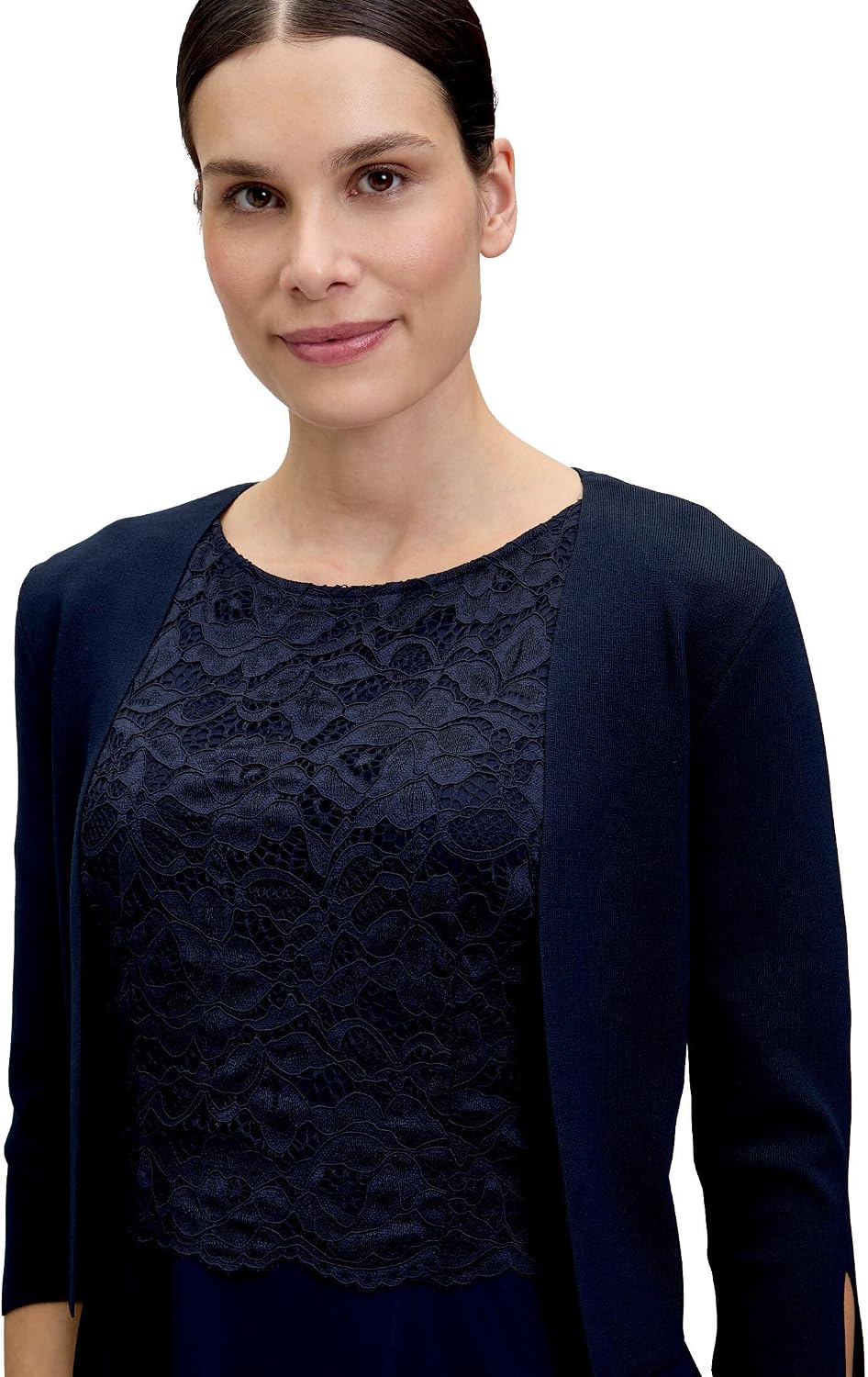 Vera Mont Damen Strickbolero Langarm S Blau, S Blau