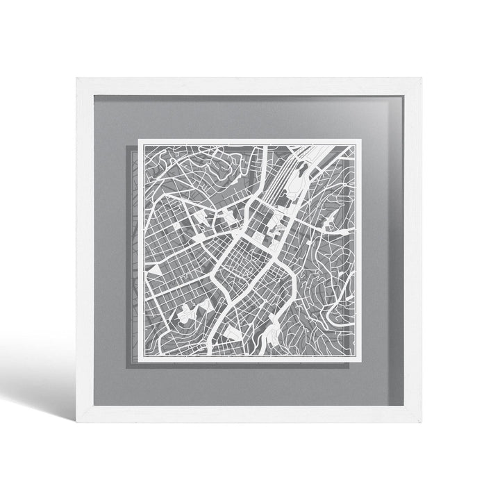 O3 DESIGN STUDIO - Marco de Papel para mapas, 22,8 x 22,8 cm, en Caja de Regalo, Fondo, autocambiant