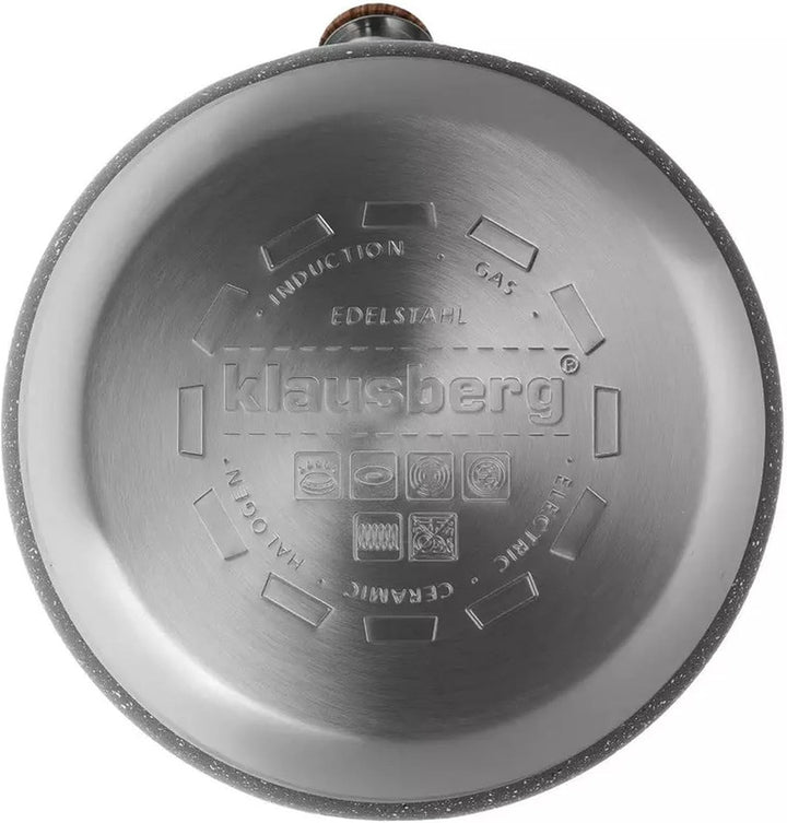 Klausberg Flötenkessel Wasserkessel 2.7L Kessel 7-Schicht Boden Grau KB-7280, Grau