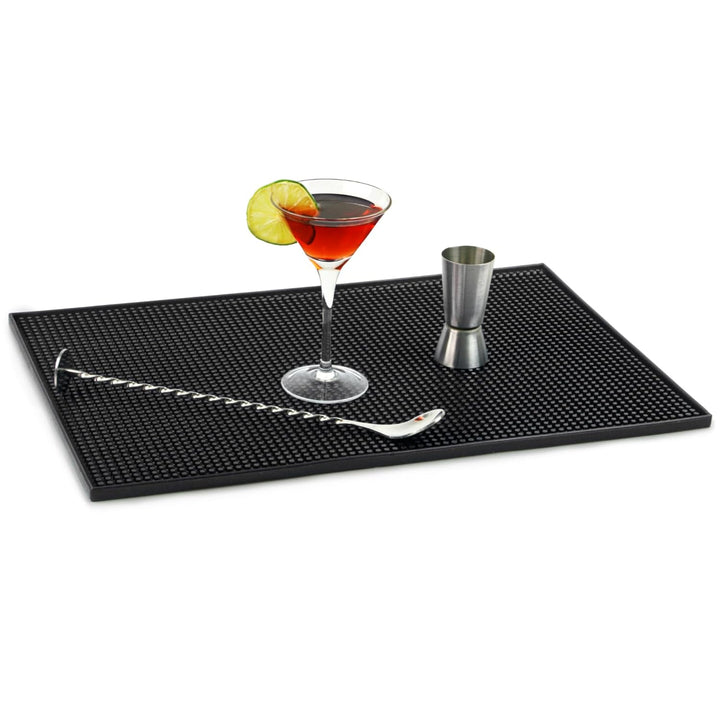 Bar@drinkstuff Barmatte/Abtropfmatte, Gummi, 30,5 x 45,7 cm, Schwarz
