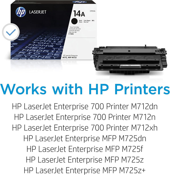HP 14A (CF214A) Schwarz Original Toner für HP Laserjet Enterprise 700 M712, HP Laserjet Enterprise M