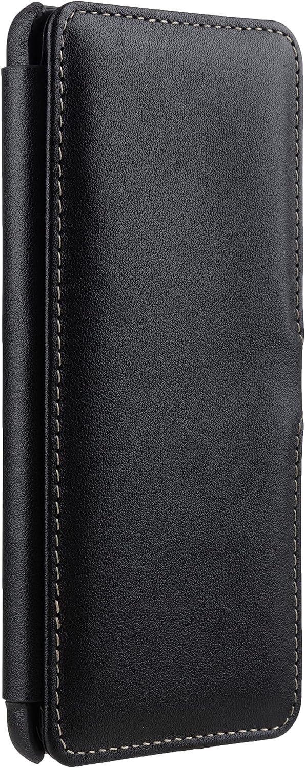 STILGUT Book Case kompatibel mit Samsung Galaxy S21 Plus 5G Hülle aus Leder mit Clip-Verschluss, Led