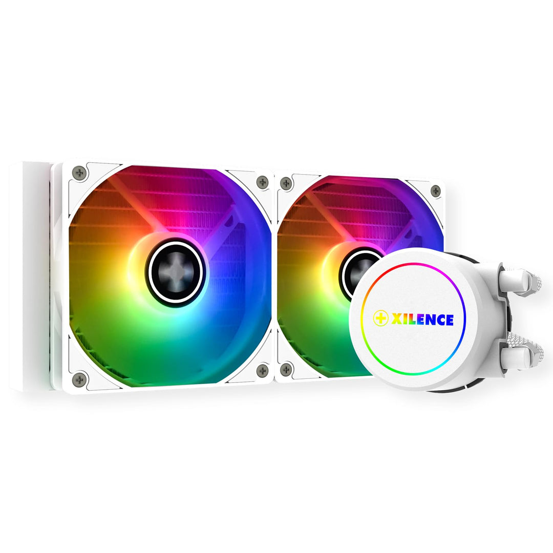 Xilence LQ240.W.ARGB AMD und Intel AiO 240mm Wasserkühlung, 2x 120mm ARGB PWM Lüfter, 300W TDP, tran