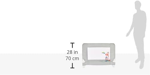 Interbaby BR001 90cm Bettbar für Babys und Kinder. Modell: Giraffe, grau, 2.6