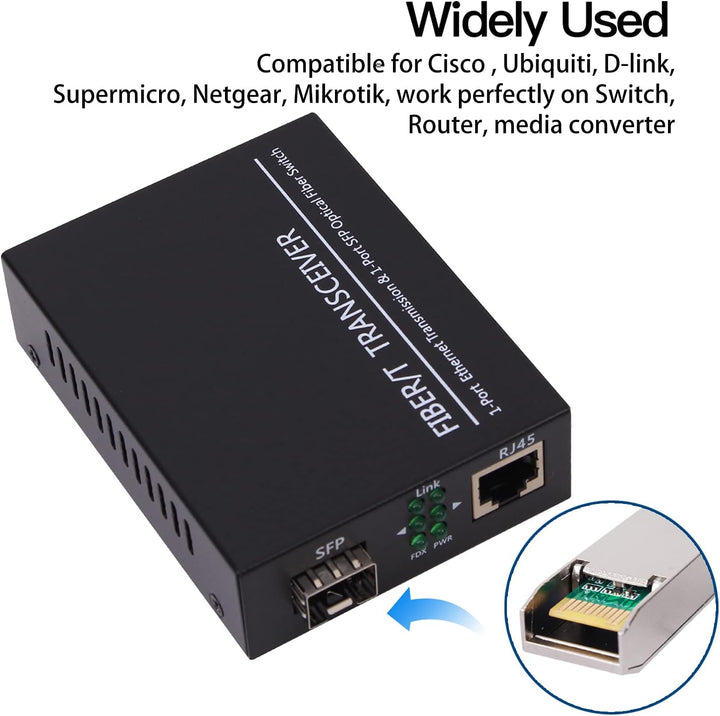 2 Stück 1,25G 850nm Multimode SFP LC Transceiver Glasfasermodul 550 Meter 1000Base-SX LC MMF für Cis
