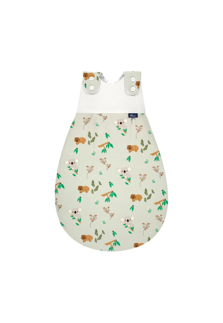 Alvi Baby Mäxchen Aussensack koalas world/Ganzjahresschlafsack mitwachsend/Babyschlafsack grössenver