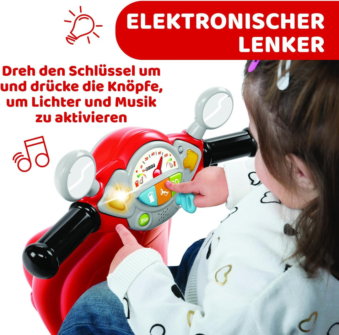 Chicco Motorrad Rutscher für Kinder Vespa Primavera, Kinderfahrzeug mit Elektronischem Bedienfeld, L