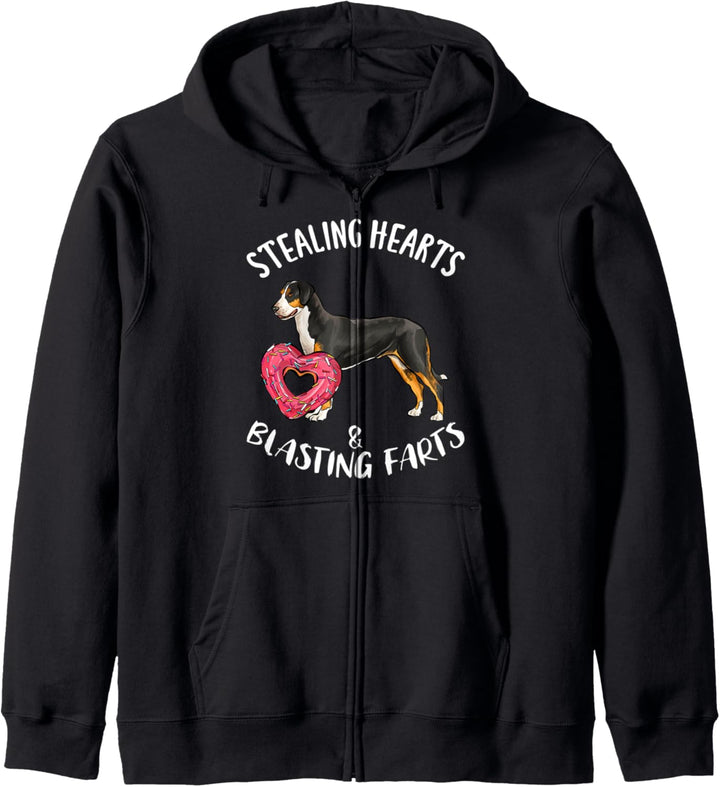 Stealing Hearts Sprengen Fürze Grosser Schweizer Sennenhund Kapuzenjacke