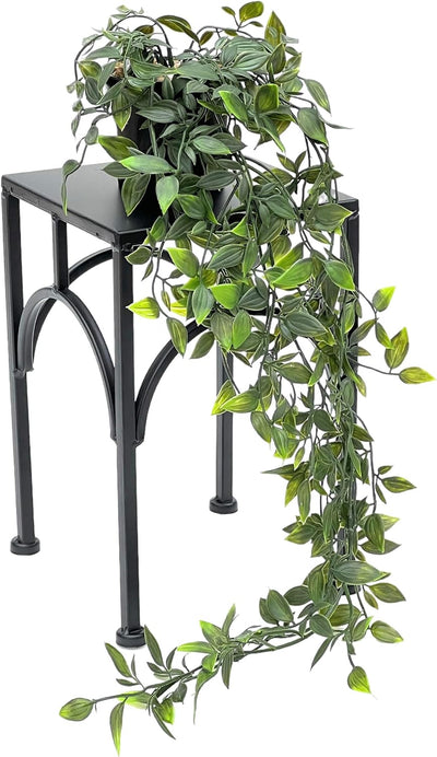 DanDiBo Blumenhocker Metall Schwarz Eckig Blumenständer Beistelltisch 96449 Blumensäule Pflanzenhock