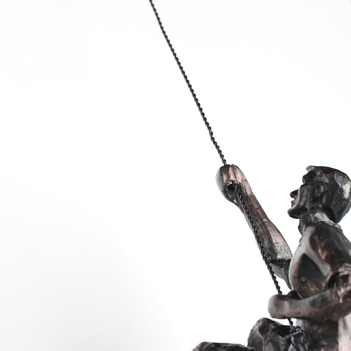 XYQXYQ Kletterer Skulptur, moderne dekorative Wandkunst, männliche Skulptur, kreative Rostklettererk