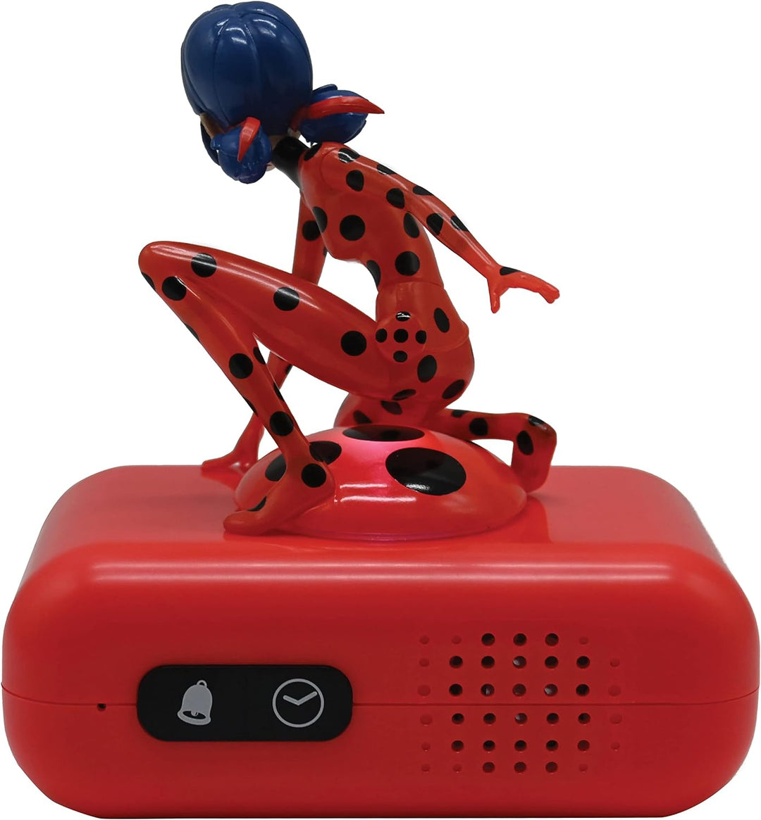Lexibook, Miraculous Ladybug Cat Noir, Digitalwecker mit Nachtlicht, Snooze, Uhr, leuchtendes Ladybu