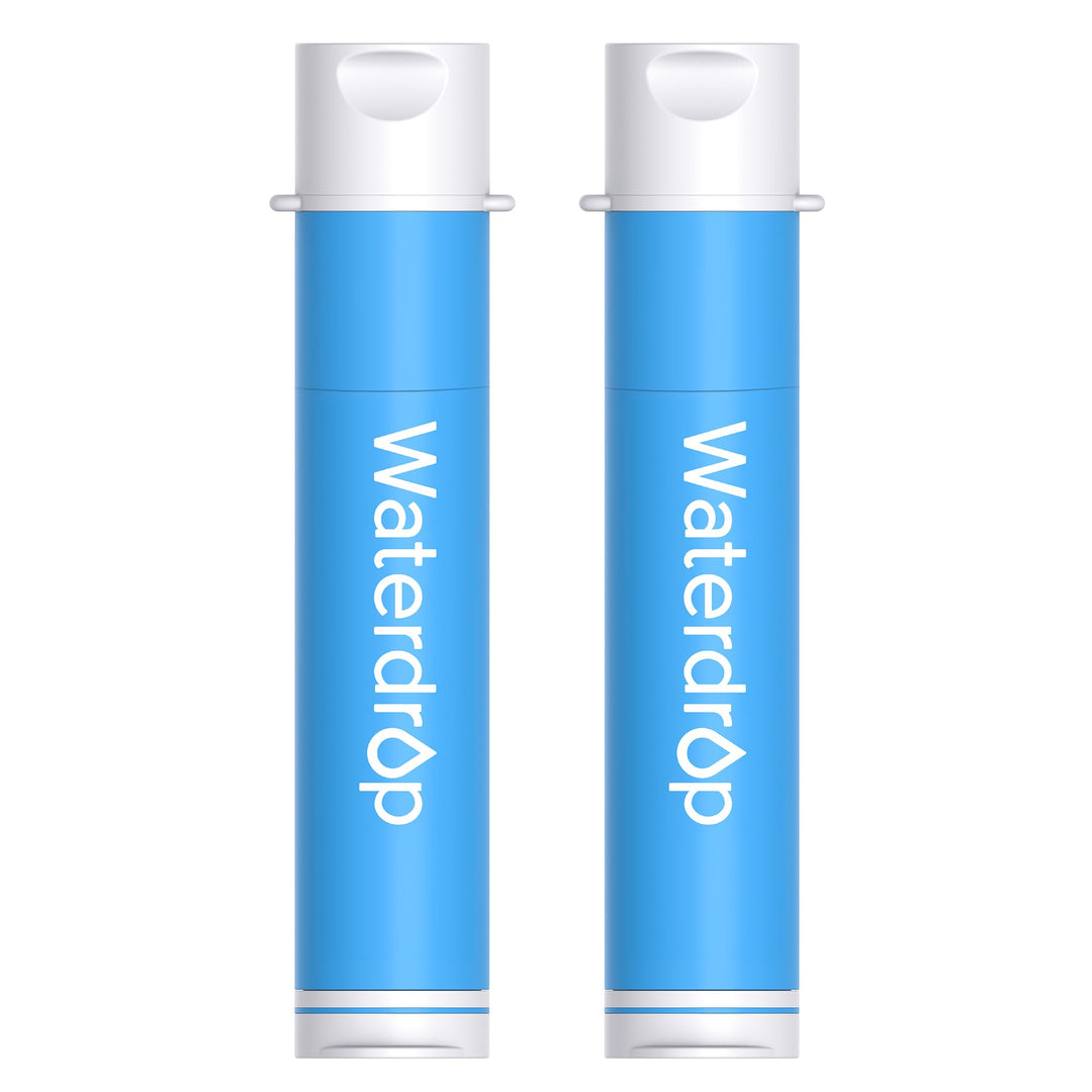 Waterdrop Wasserfilter Outdoor, Wasserfiltersystem Survival. 2 Packung 2 Strohhalme, 2 Strohhalme