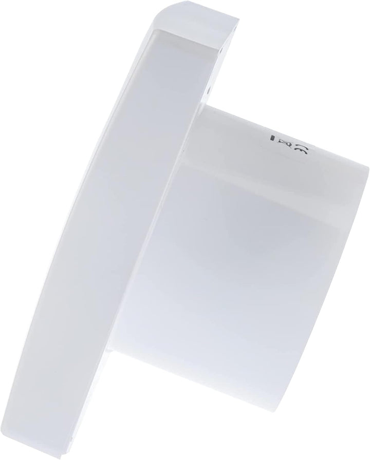 Ø 100mm Badlüfter mit Automatischer Jalousie und Nachlauf-Timer - Ventilator mit Lamellen - Weiss Lü