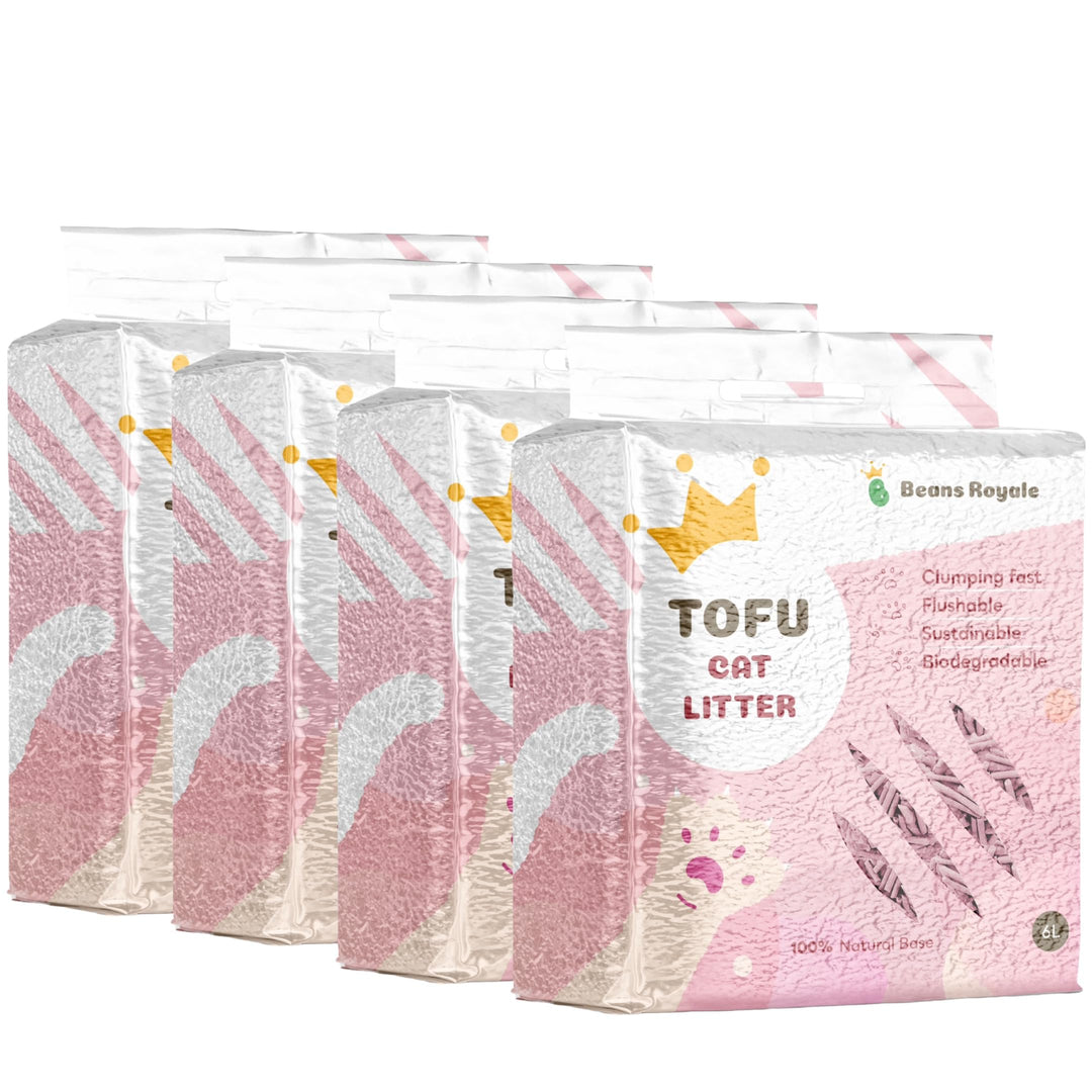Tofu Katzenstreu, klumpendes Kätzchenstreu, spülbar, Erbsfaser, staubfrei, geruchskontrollierend, ge