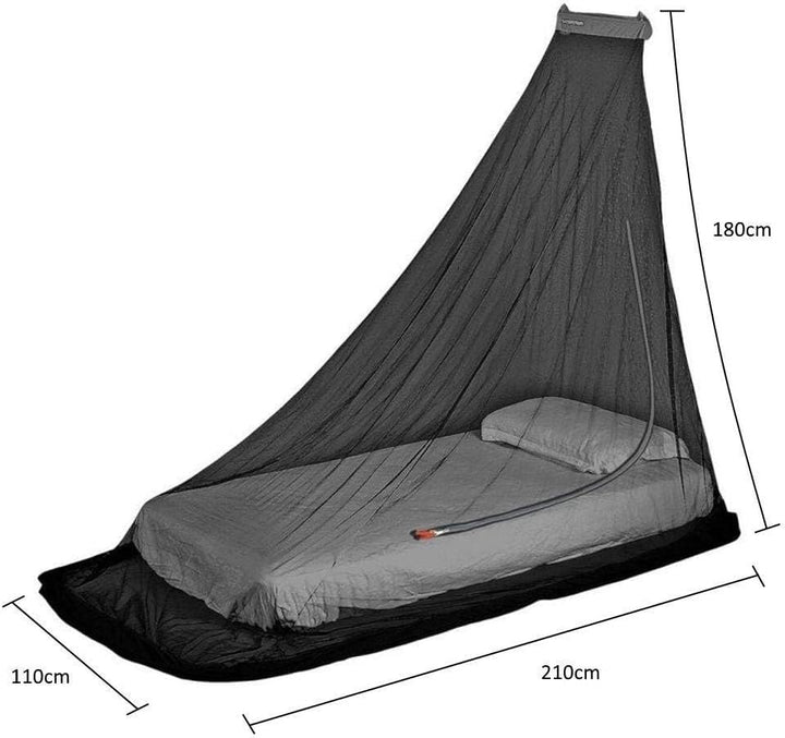 Lifesystems Expedition SoloNet Einzelmoskitonetz mit ultrafeinem schwarzem Netz und integrierter Bod