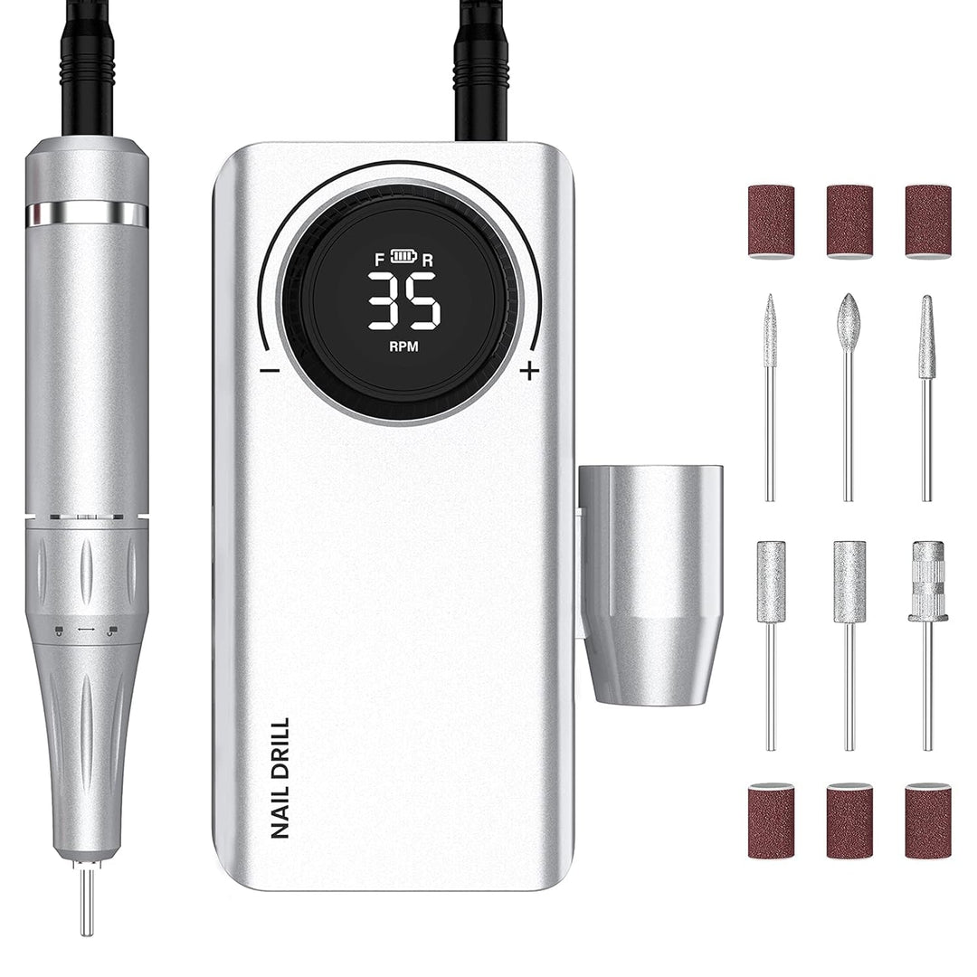 Delanie Nagelfräser Akku, Maniküre Set Elektrische Nagelfeile 35000 U/Min, Delanie Nagelfräser Für G
