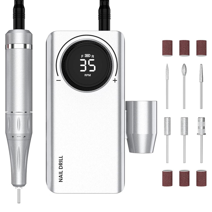 Delanie Nagelfräser Akku, Maniküre Set Elektrische Nagelfeile 35000 U/Min, Delanie Nagelfräser Für G