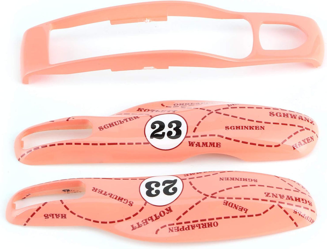 Aramox Autoschlüsselschale, Porsche Pink Pig Key Case Fernbedienung Schlüsselanhänger Abdeckung Trim