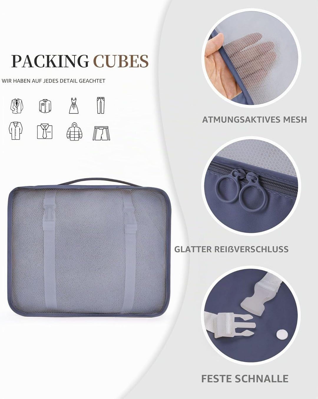 Anjing koffer Organizer 11-teilig, Packing Cubes, leichte Reisegepäck-Organizer, platzsparend, wasse