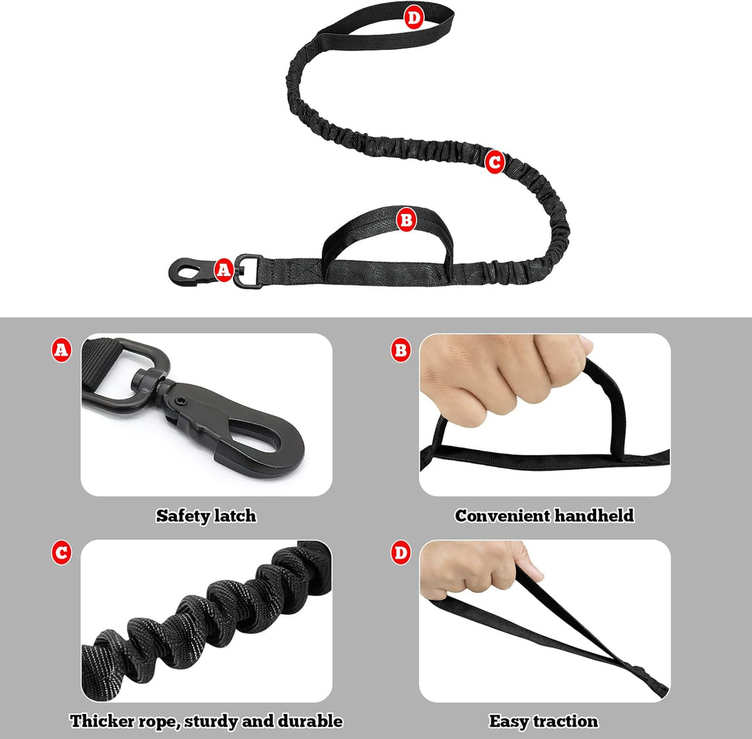 Taktisches Hundegeschirr Hundehalsband und Leine 3 Set - ALLSOPETS Hundegeschirr für Mittel Gross Hu