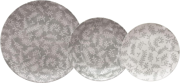 Tognana Foliage Servierset 18 Teller Grau