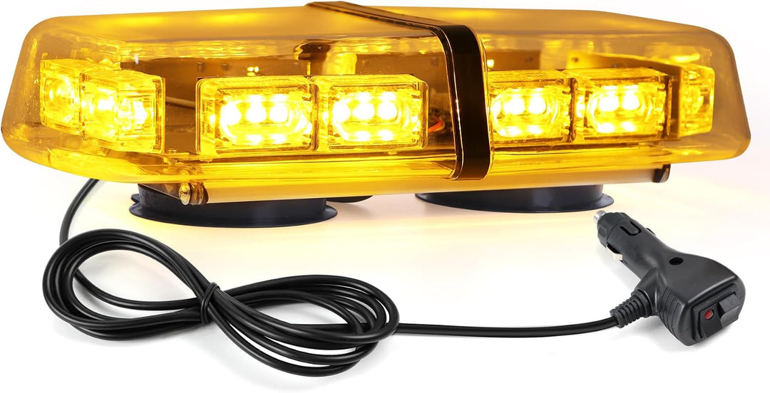 ROUTEKING 36 LED Warnleuchte - 12/24V Rundumkennleuchte Warnlicht 7 Modi Light Mit Super Magnetfuss,