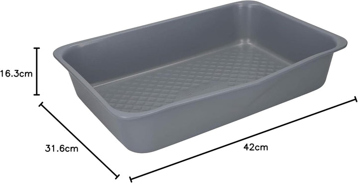MasterClass Smart Ceramic Roasting Tins mit PTFE-, PFOA- und BPA-freier Antihaftbeschichtung, Karbon