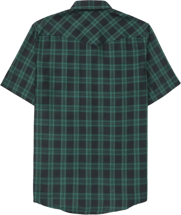 Dubinik® Bambusfaser Kurzarmhemd Herren Freizeithemden Für Herren Druckknöpfe Cowboy Vintage Western