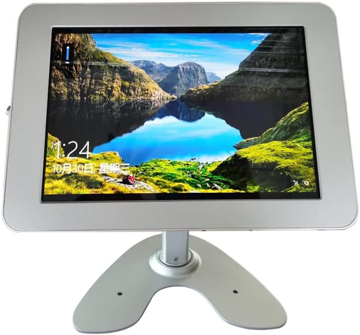 System-S Tisch Halterung abschliessbar für Microsoft Surface Pro 8 13.0" in Grau