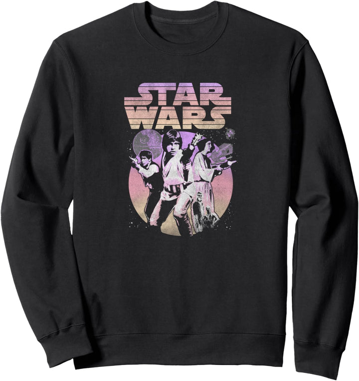Star Wars Retro Gradient Group Poster Sweatshirt