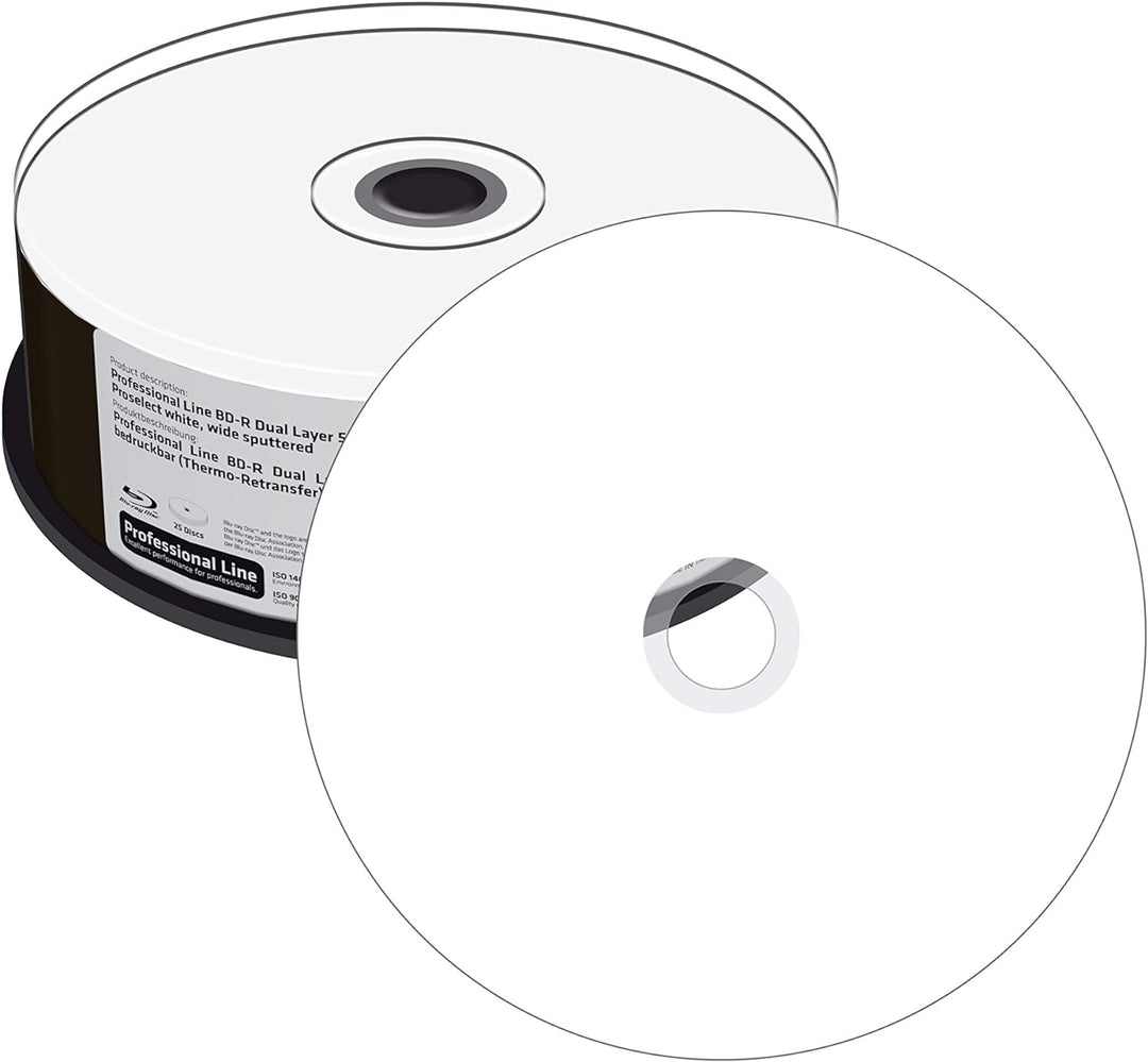 Professional Line BD-R Dual Layer 50GB 6X Speed, Thermo Retransfer Fullsurface Printable, Proselect