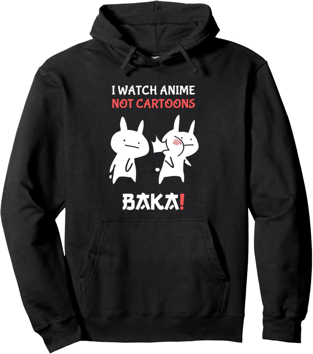 Lustiger japanischer Anime Ich schaue Anime Nicht Cartoons Baka Slap Pullover Hoodie